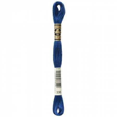 NAVY BLUE EMBROIDERY COTTON